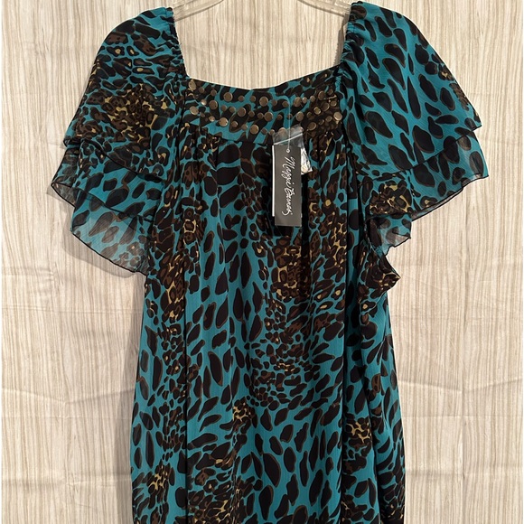 Maggie Barnes Peasant Top 3X NWT - Picture 1 of 7